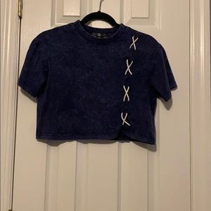 acid blue crop top